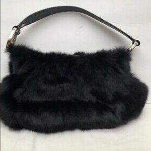 Antonio Melani rabbit fur bag